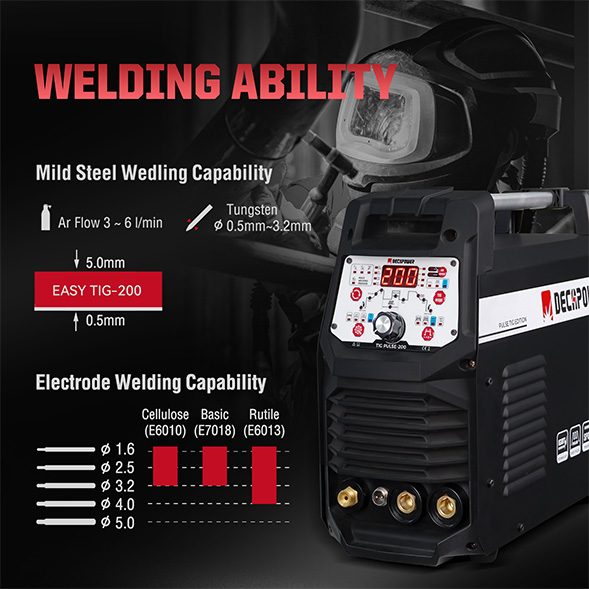 PULSE TIG 200 AMP TIG Inverter Schweißmaschine