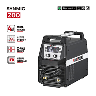 SYNMIG-200 Multi-process MIG/MAG/MMA/TIG Synergic Welding Machine with LED Displayer