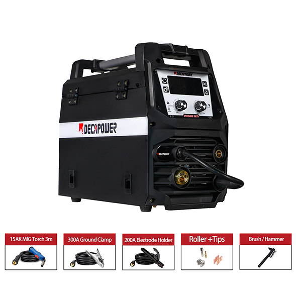SYNMIG-200 Multi-processus MIG/MAG/MMA/TIG machine de soudage synergique avec afficheur LED