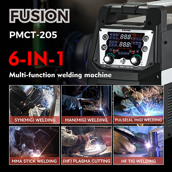 FUSÃO PMCT-205 Multi-Process 6-in-1 Welder & Cutter