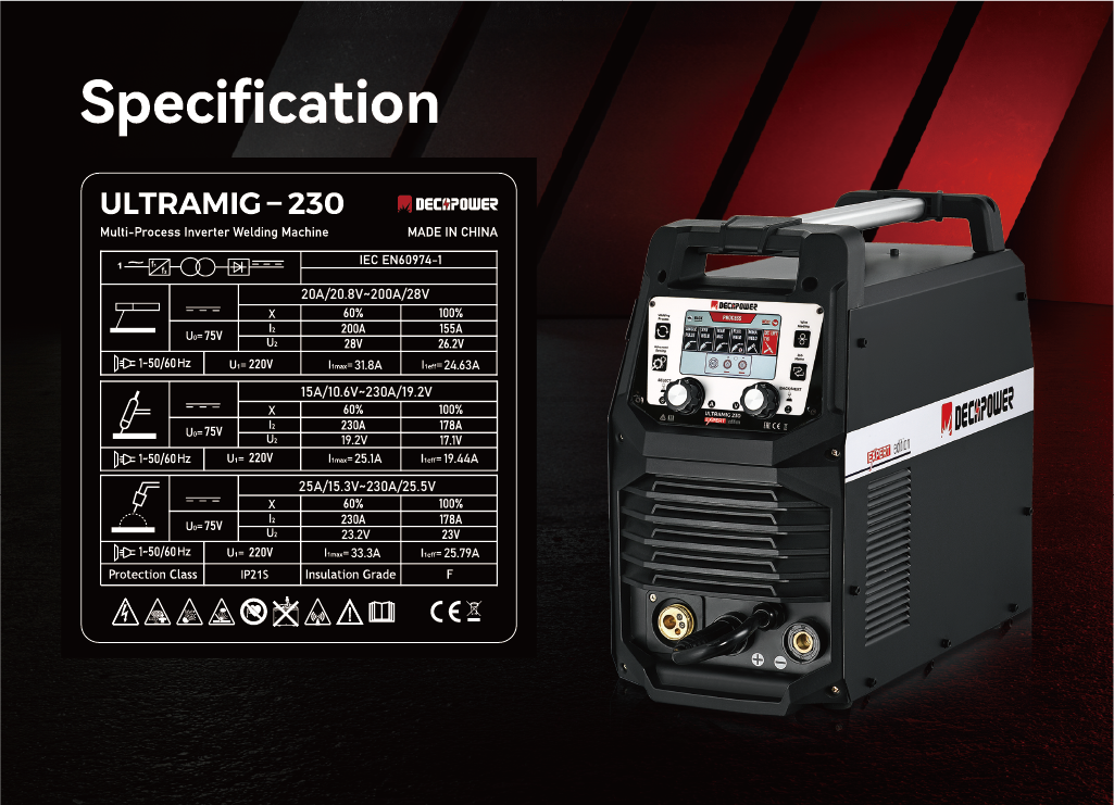 ultramig 230 expert Specificazione