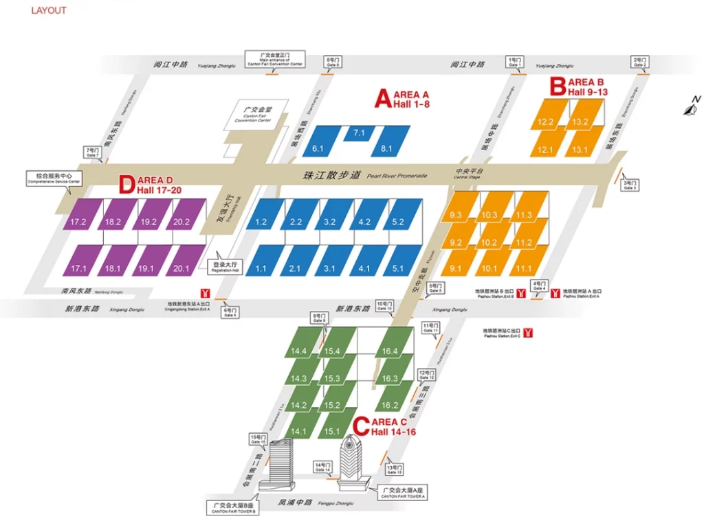 canton fair complex layout