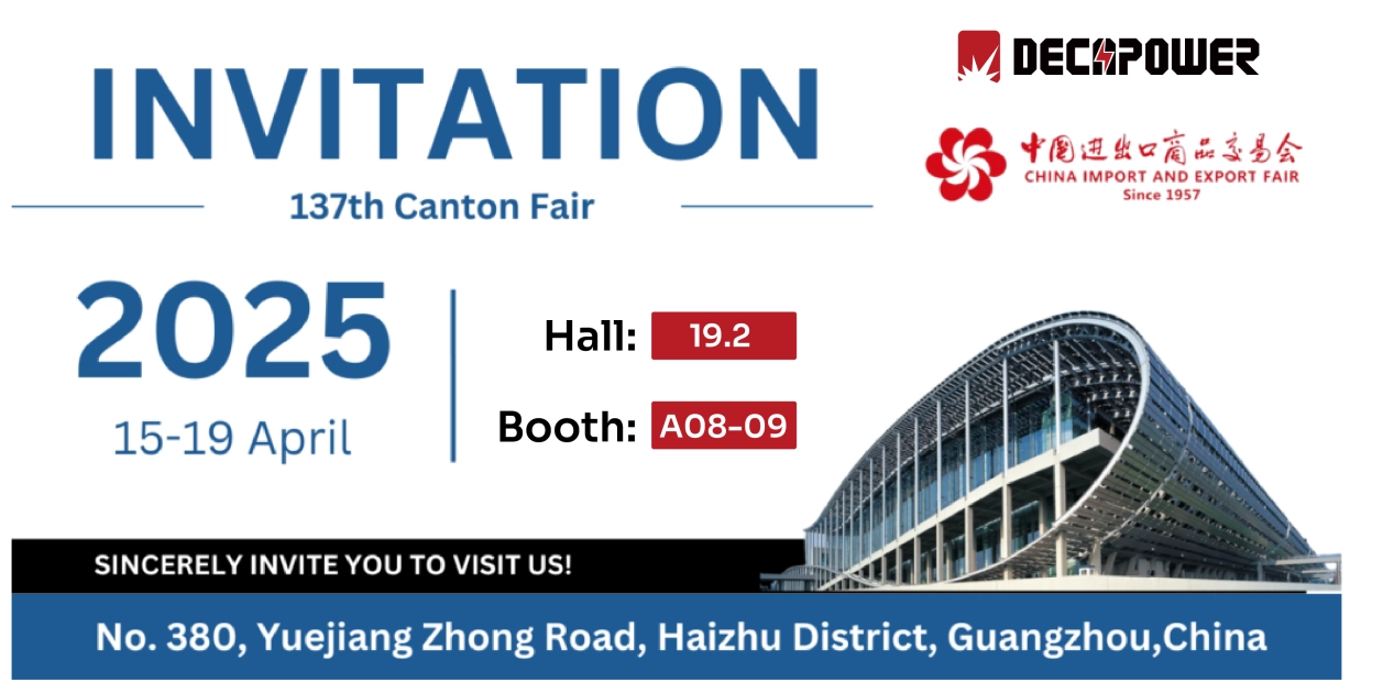 Invitation from Decapower to the 137th Canton Fair