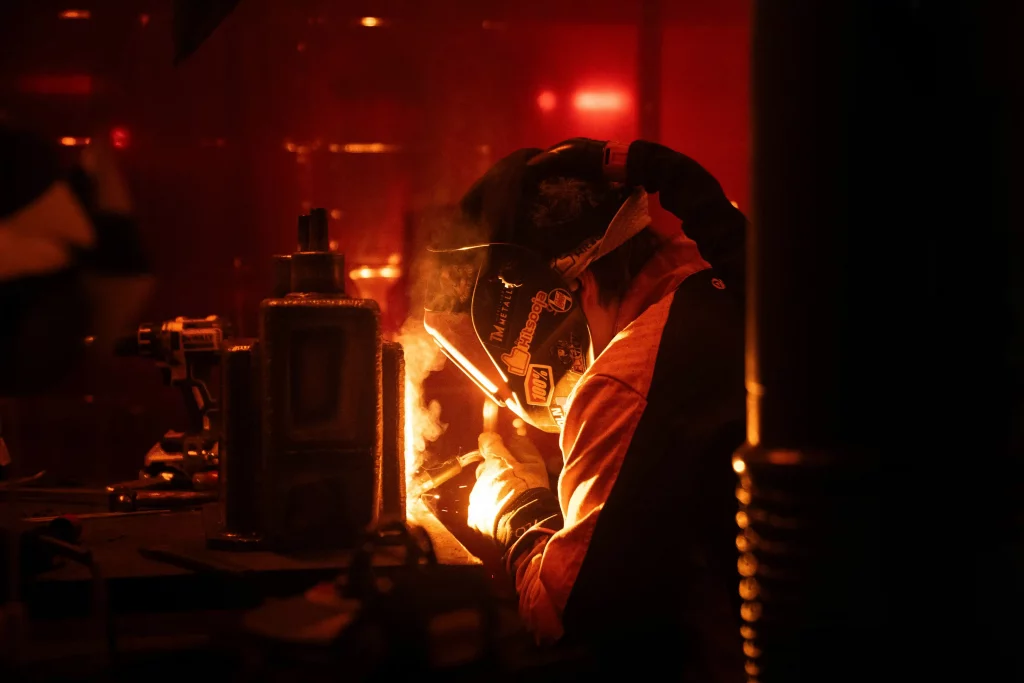 a working welder