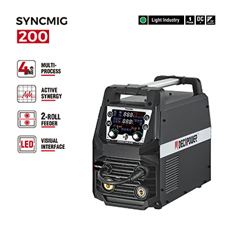 SYNCMIG-200 Multi-process MIG/MAG/MMA/TIG Synergic Welding Machine with LED Displayer 110/220V