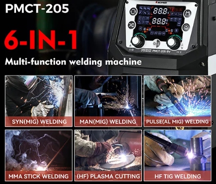 The FUSION PMCT-205 Multi-process 6-in-1 Welder & Cutter