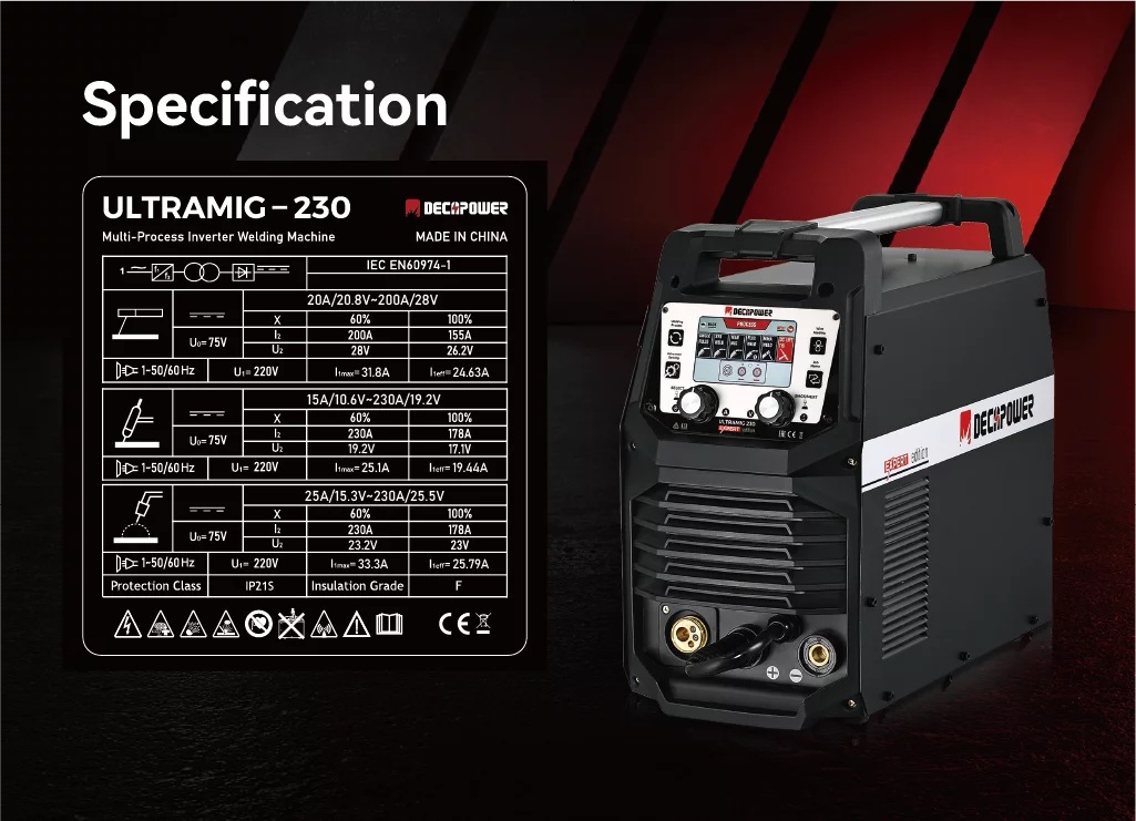 The ULTRAMIG-230 EXPERT Double Pulse MIG Aluminum Welding Machine