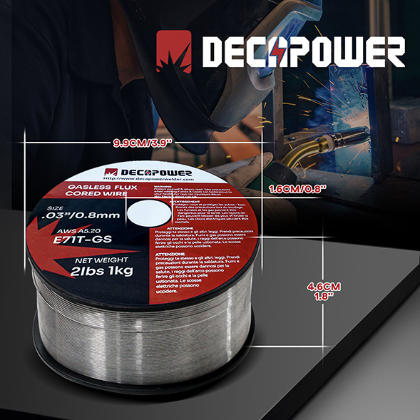 DECAPOWER 1KG فلوكس سلك لا غاز 0.8mm
