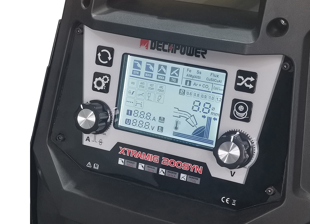 XTRAMIG-200 uses MCU programming and packs four welding processes
