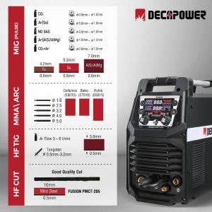 Portable 6-in-1 MIG TIG MMA welder and plasma cutter