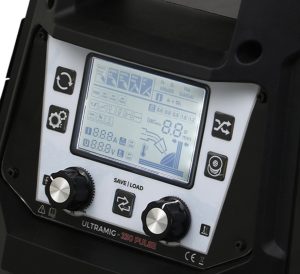 ULTRAMIG-230 intuitive LCD control panel for digital MIG welding